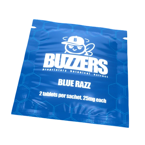 Buzzers Tabs 2ct 50mg Blue Razz