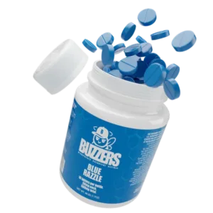 Buzzers Bottle 10ct 500mg Blue Razzle