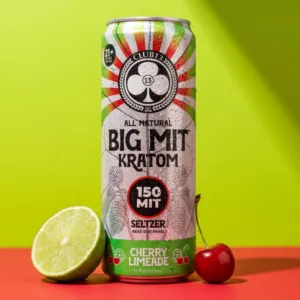 Club 13 BIG MIT Cherry Limeade Kratom Seltzer 150 mg MIT 12 oz can