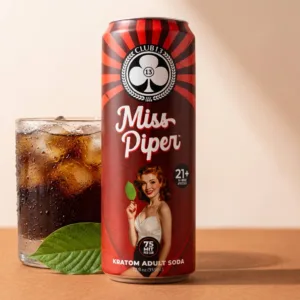Club 13 Miss Piper Kratom Soda 75 mg MIT 12 oz can