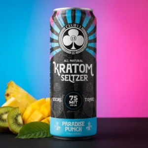 Club 13 Paradise Punch Kratom Seltzer 75 mg MIT 12 oz can